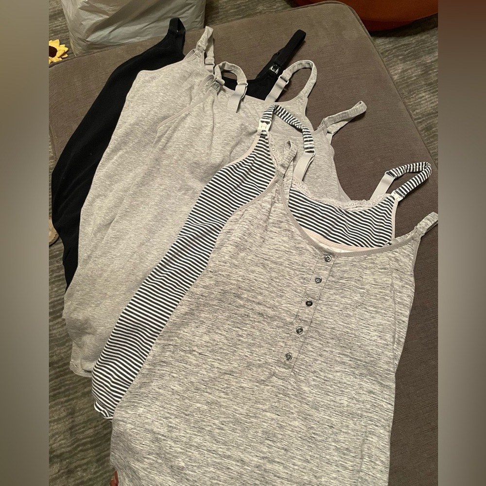 Lot of 5 maternity nursing tanks